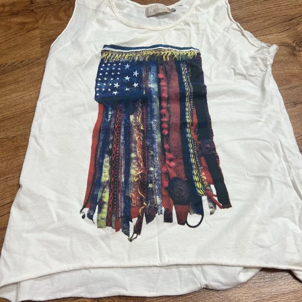 Nation LTD white tank top xs/s - Image 4