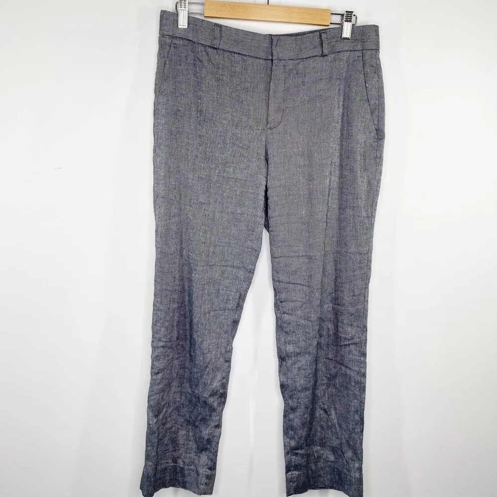 Banana Republic Avery Blue Linen Cotton Blend Dress Pants Women's Size 6 - Image 8