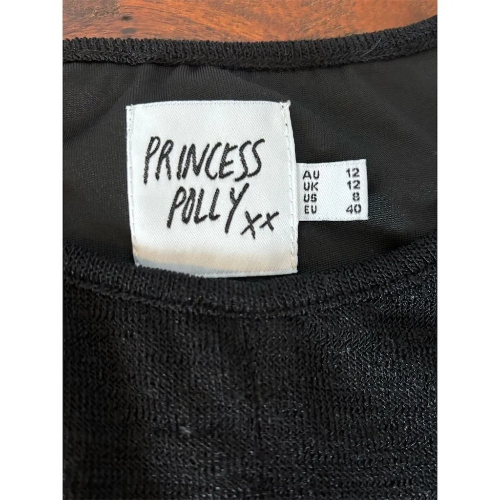 Princess‎ Polly Women's Black Sleeveless Tank Top Size 8 Casual Summer - Image 2