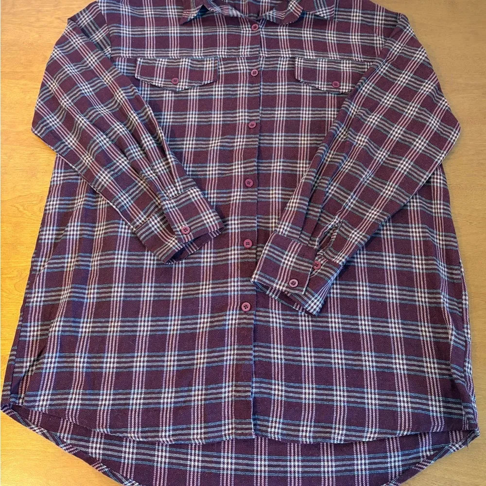 PrettyLittleThing Burgundy and White Plaid Shirt - Image 4