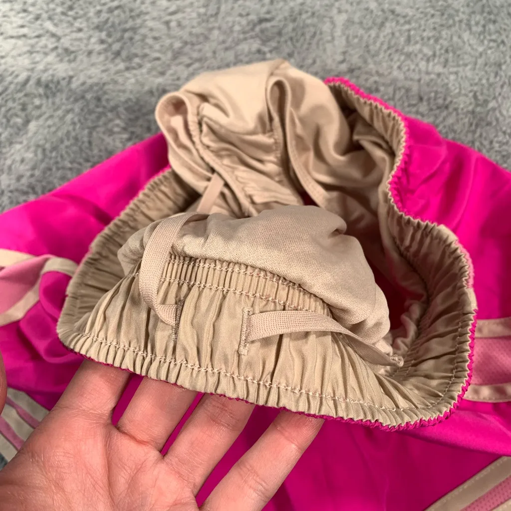 Nike Women's Bright Pink Athletic Shorts - Image 6