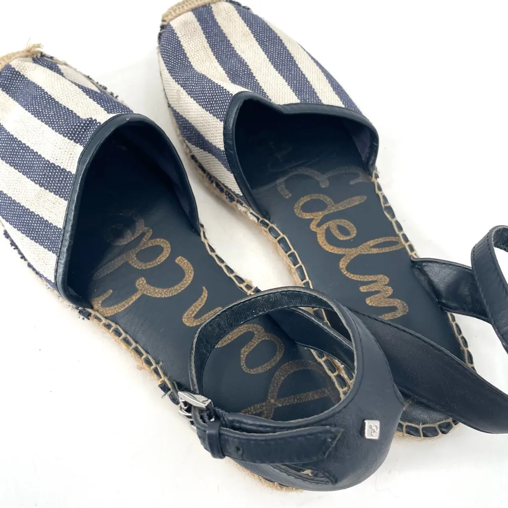 Sam Edelman Vivian Espadrille Nautical Ankle Strap Closed Toe Flat Sandals - Image 6