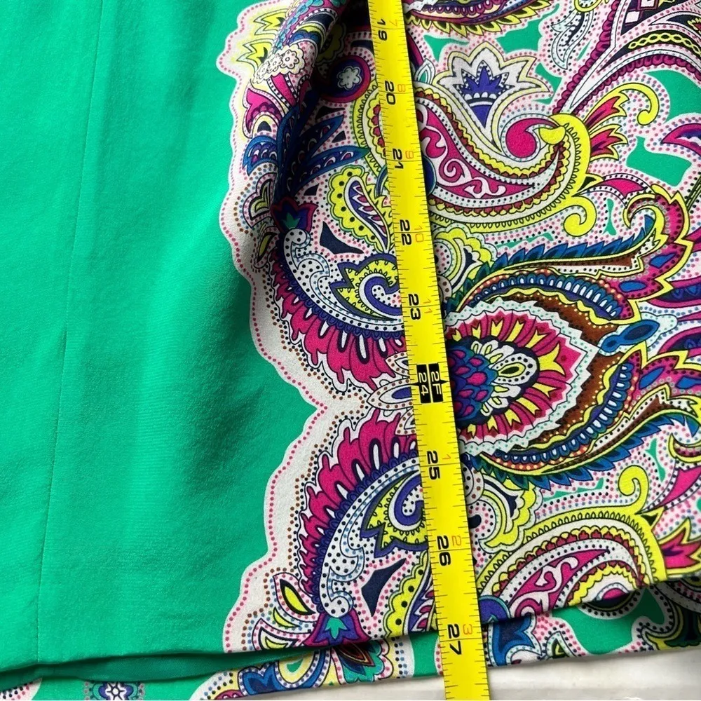 TIBI Silk Tunic Beaded‎ Neckline Bright Green Gorgeous Brunch Summer Event - Image 11