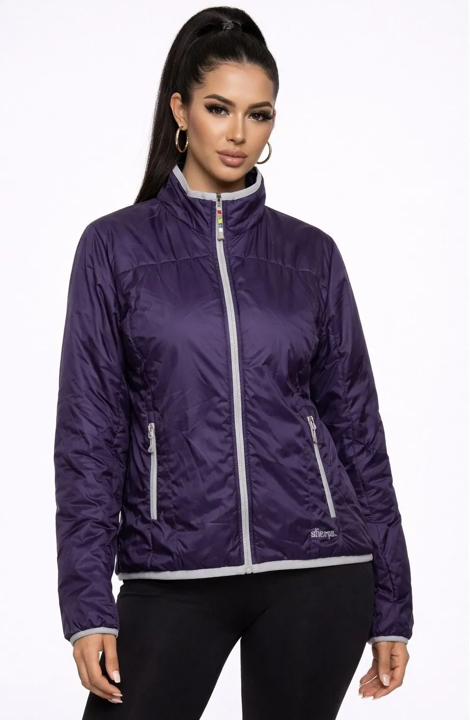 Sherpa Adventure Gear Puffer Jacket Women's Purple Primaloft Insulated Size M Size M - Image 1