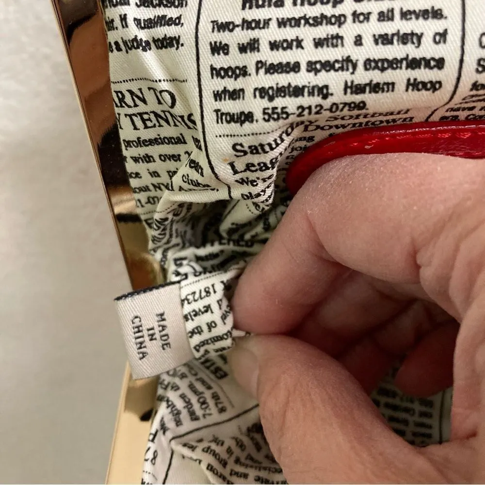 Kate Spade New York Journal Darcy Black Patent Leather Hand Bag Gold Chain Strap - Image 15