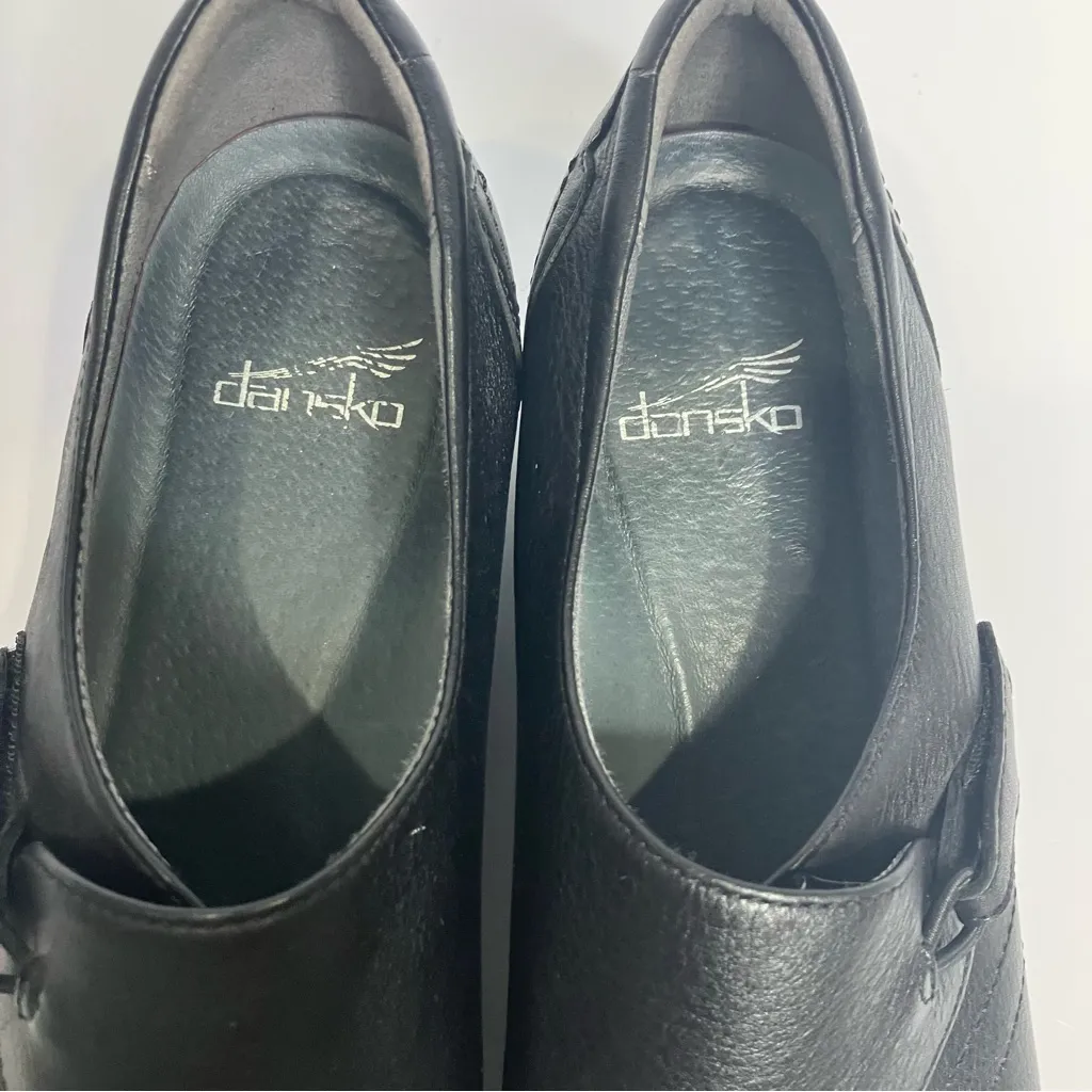 Dansko Franny black leather‎ slip on shoes loafers women’s size 40 professional - Image 4