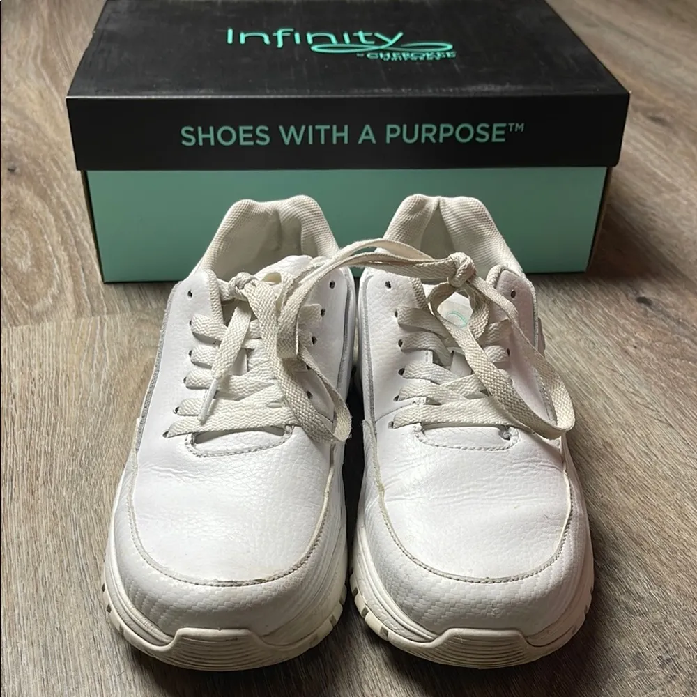 Infinity by Cherokee Uniforms Women's White Sneakers - Image 4