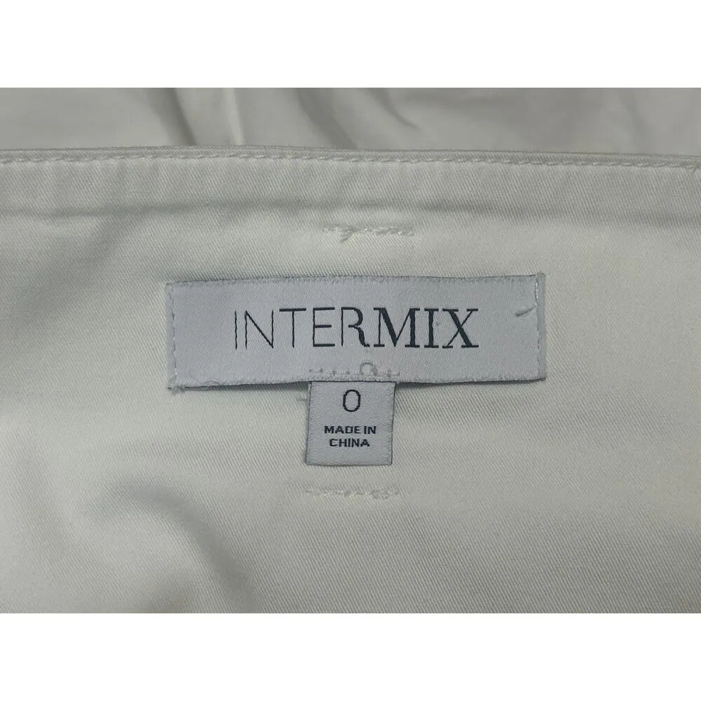 Intermix Womens White Pleated High Waisted Belted Wide Leg Mini Shorts Size 0 - Image 4