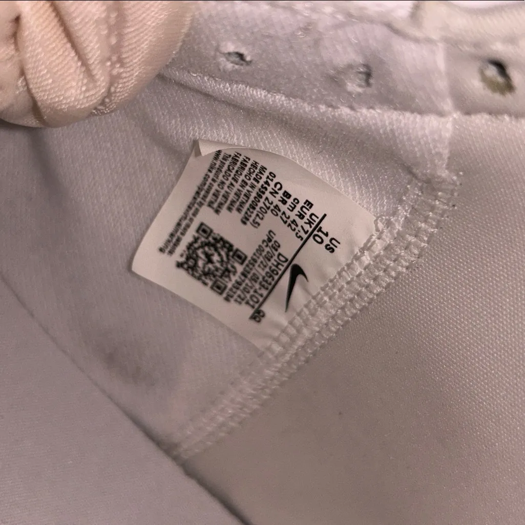 Nike Womens‎ White Blazer Mid “77 SE Leather  Sneakers with Zebra Print Size 10 - Image 9