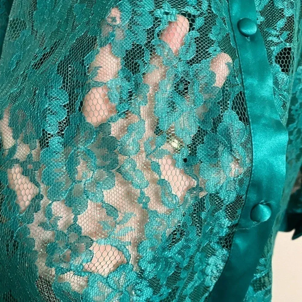 Vintage Lace Gold Label Victoria's Secret Oversized Sleep Shirt M/L Nightgown - Image 3