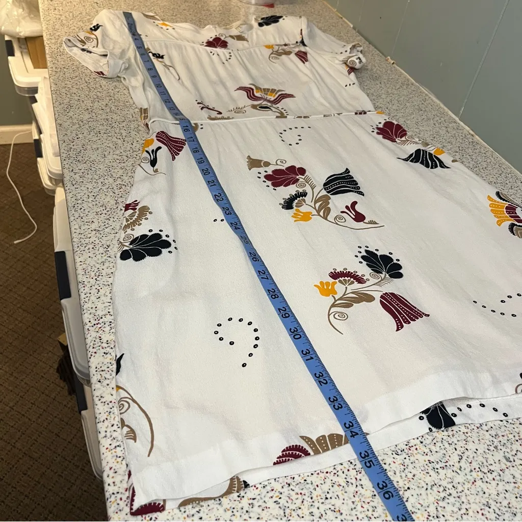 Maje White Floral Mini Dress Short Sleeve A Line Size 3/US Women’s L - Image 12