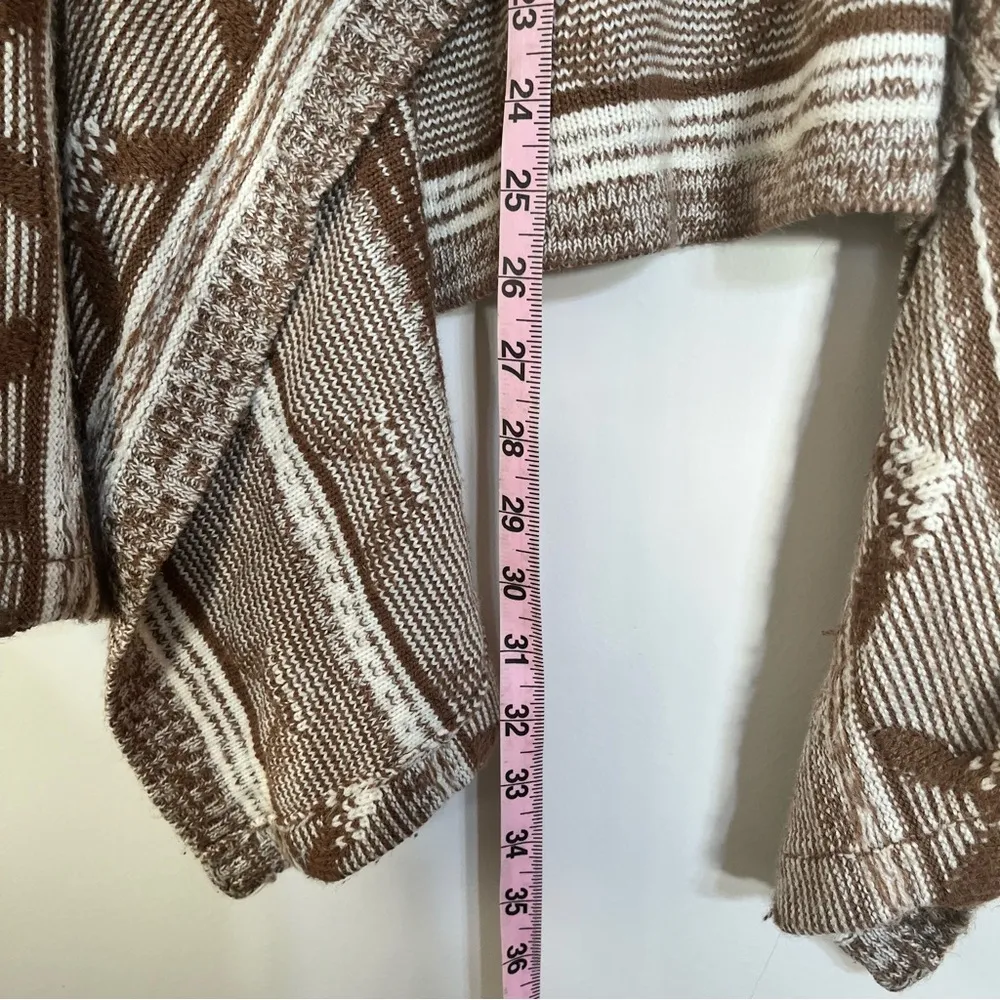 Women's Bob Timberlake Open Front Patterned Cardigan Tan & Brown‎ Size 2XL - Image 3