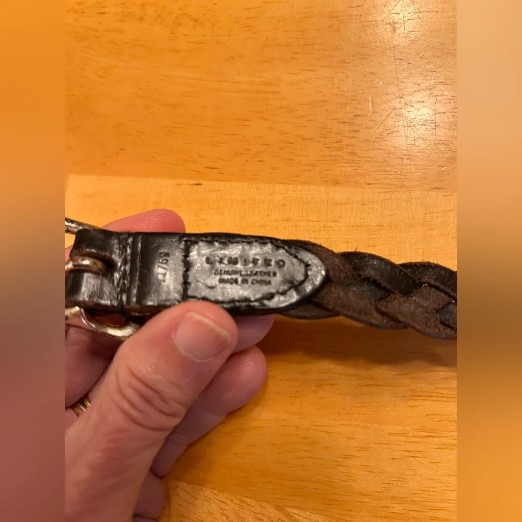 The Limited Black Braided Leather Belt vintage size M coastal cowgirl - Image 11