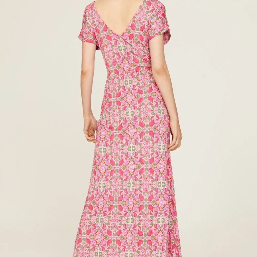 nwt misa Los Angeles Carlotta Ruched Maxi Dress women's‎ cut out dress size md - Image 3