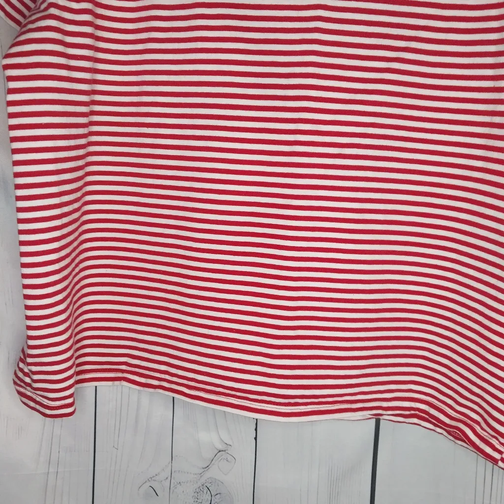 Ella Moss Red And White Striped Women's Top - Image 8