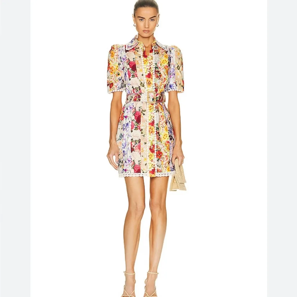 Zimmermann wonderland Belted Mini Dress - Image 2