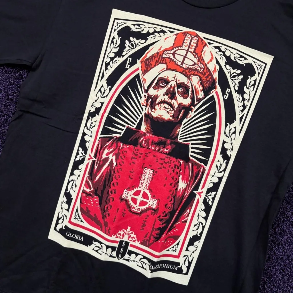 Ghost Papa Perpetua Skeleta Album Glam Metal Band T-Shirt XL - Image 4