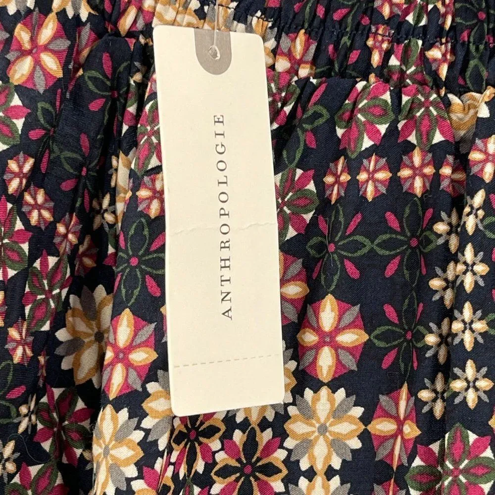 Anthropologie 11. 1 Tylho Bohemian Print Tassel Tie Tunic Blouse Top - Image 10