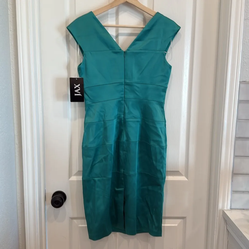 JAX bodycon satin dress Green Size 8 - Image 7