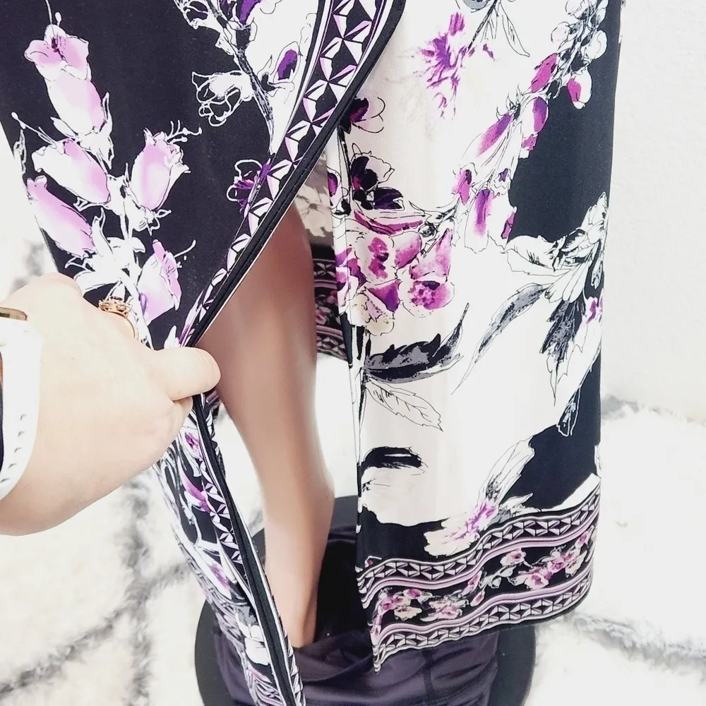 White House Black Market Strapless Floral  Maxi Dress Size: XS - Image 8