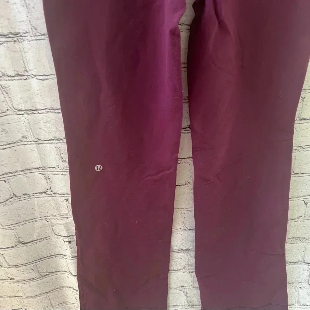 Lululemon Burgundy Red and Pink Boot Cut‎ Style Leggings Size 8 - Image 6