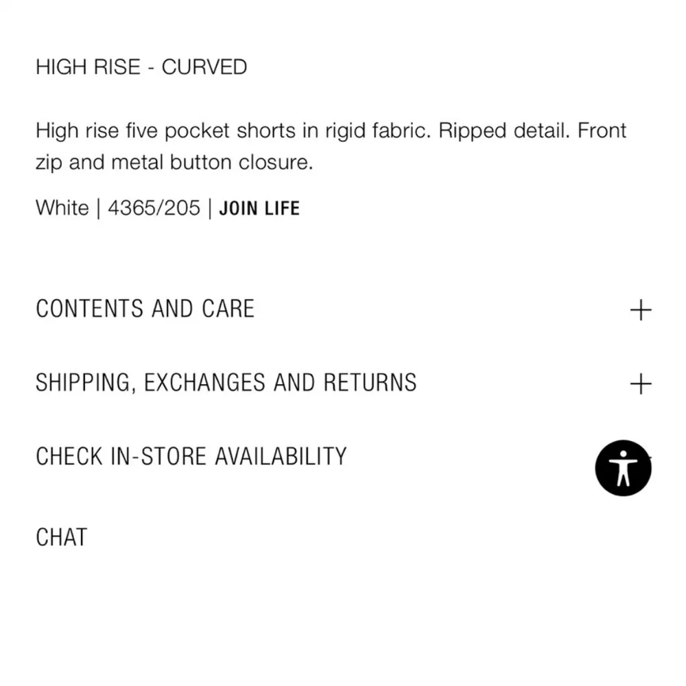 Zara White distressed high waisted denim jean shorts - ripped, frayed hem - Image 8