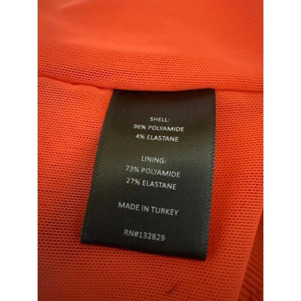 NBD Pink Orange Knit Strapless Colorblock Tube Bandeau Sheath Midi Dress Size M - Image 5