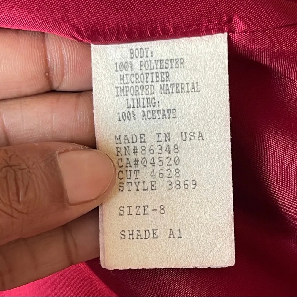 CITY GIRL SPORT | Vintage Red Studded Open Blazer Sz 8 - Image 6