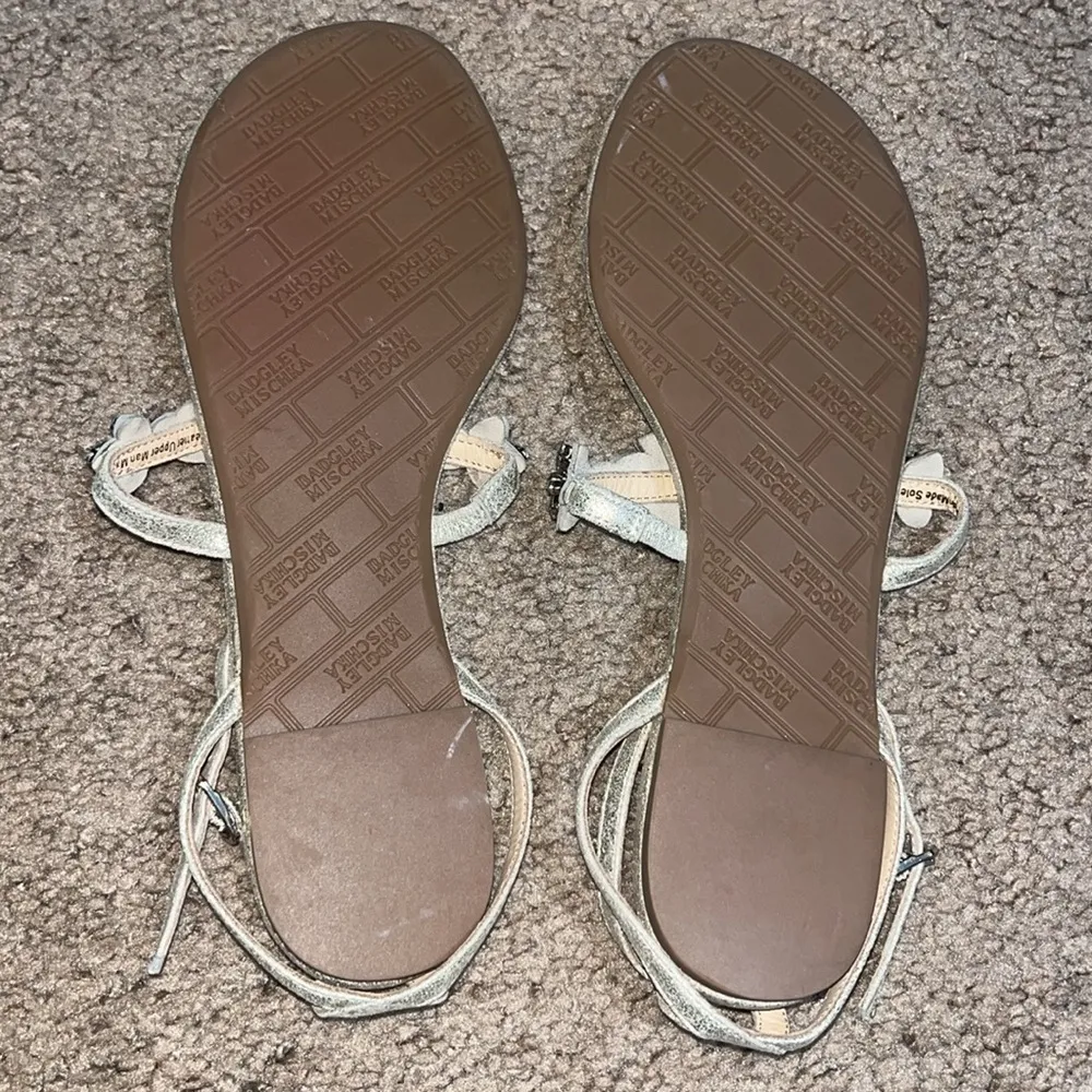 BADGLEY MISCHKA Cara II Crystal Embellished Flat Sandal Rhinestone Bling 7 - Image 10