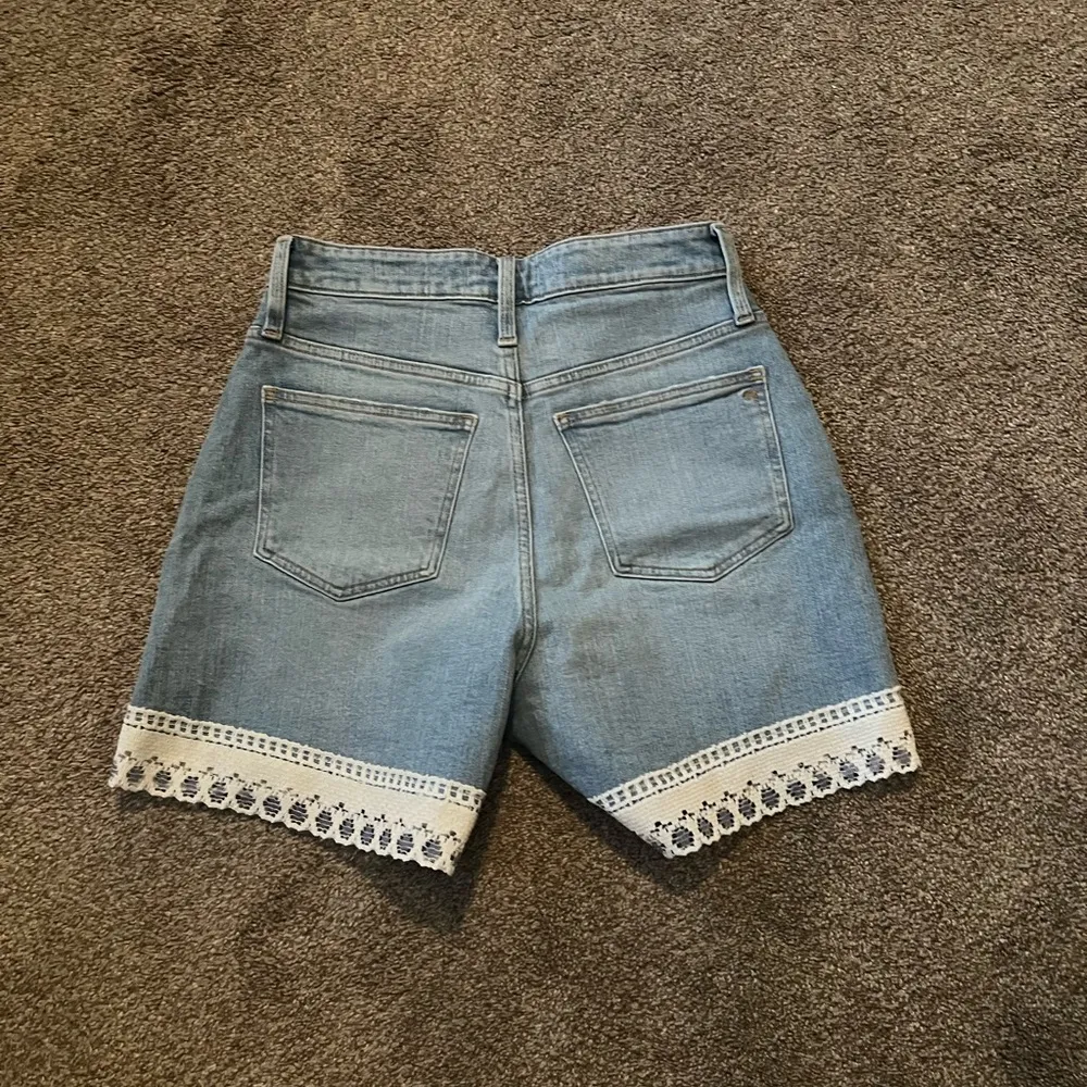 Madewell Lace Trimmed Denim Shorts - Image 2