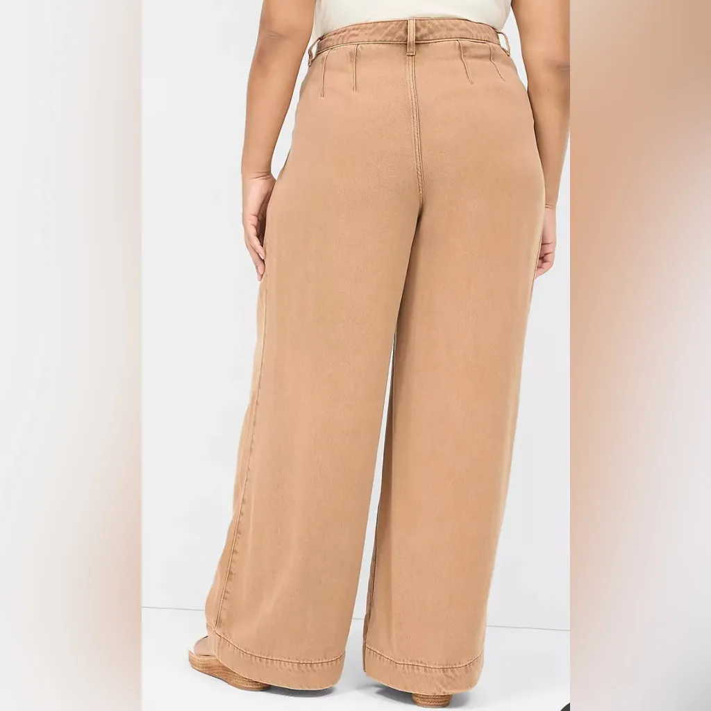 Lane Bryant Camel Wide Leg Jeans - Image 2