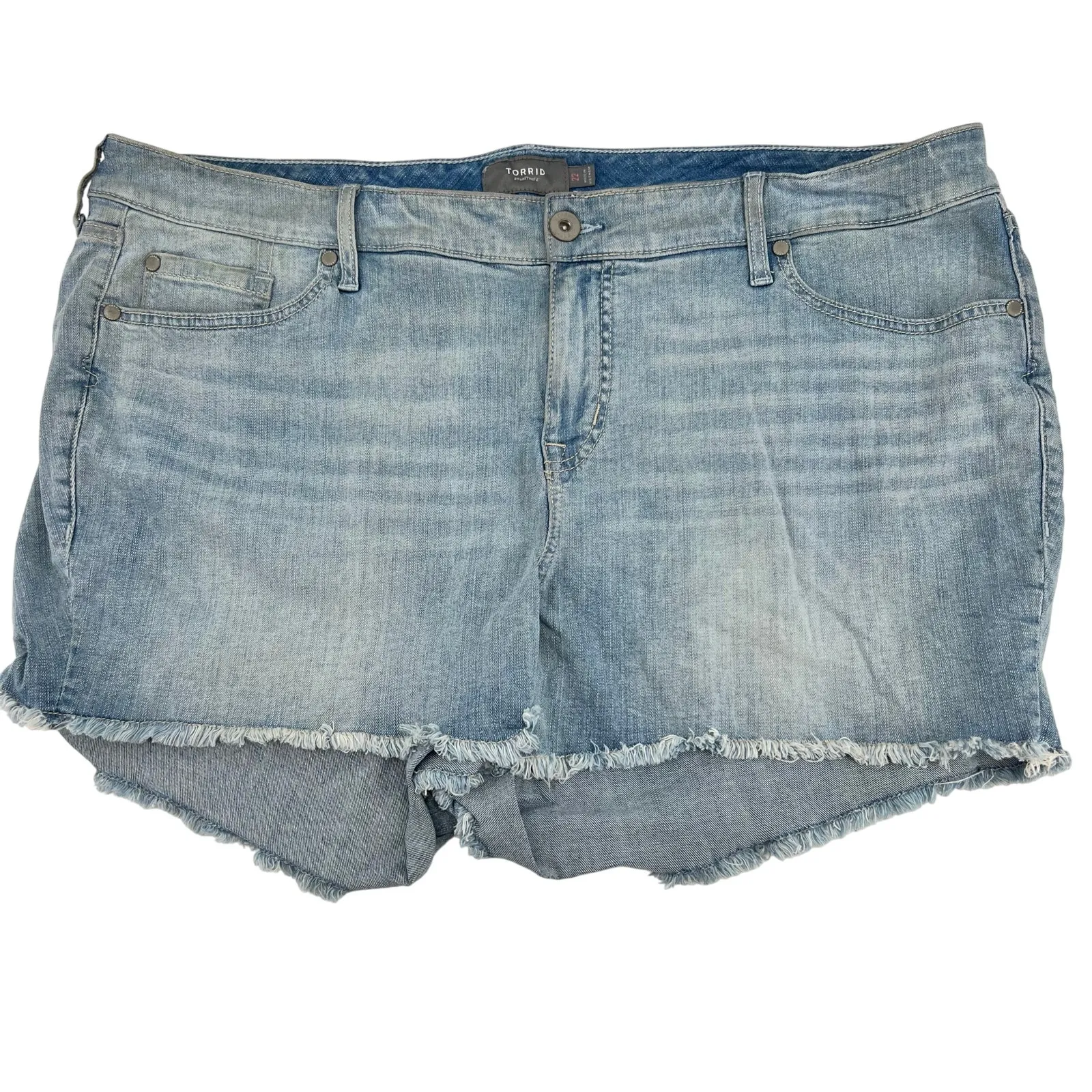 NEW Torrid Hi Rise Vintage Montauk Jean light wash Shorts Women's Plus Size 22 - Image 3