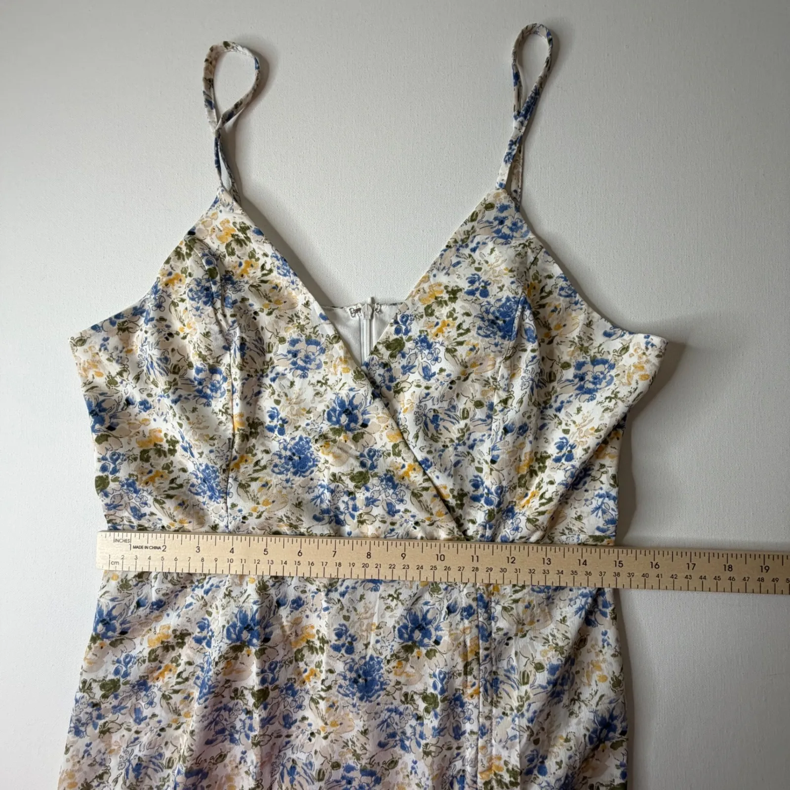 NWT En Saison Floral Midi Slip Dress Medium Cottage Feminine Wedding Romantic White - Image 16