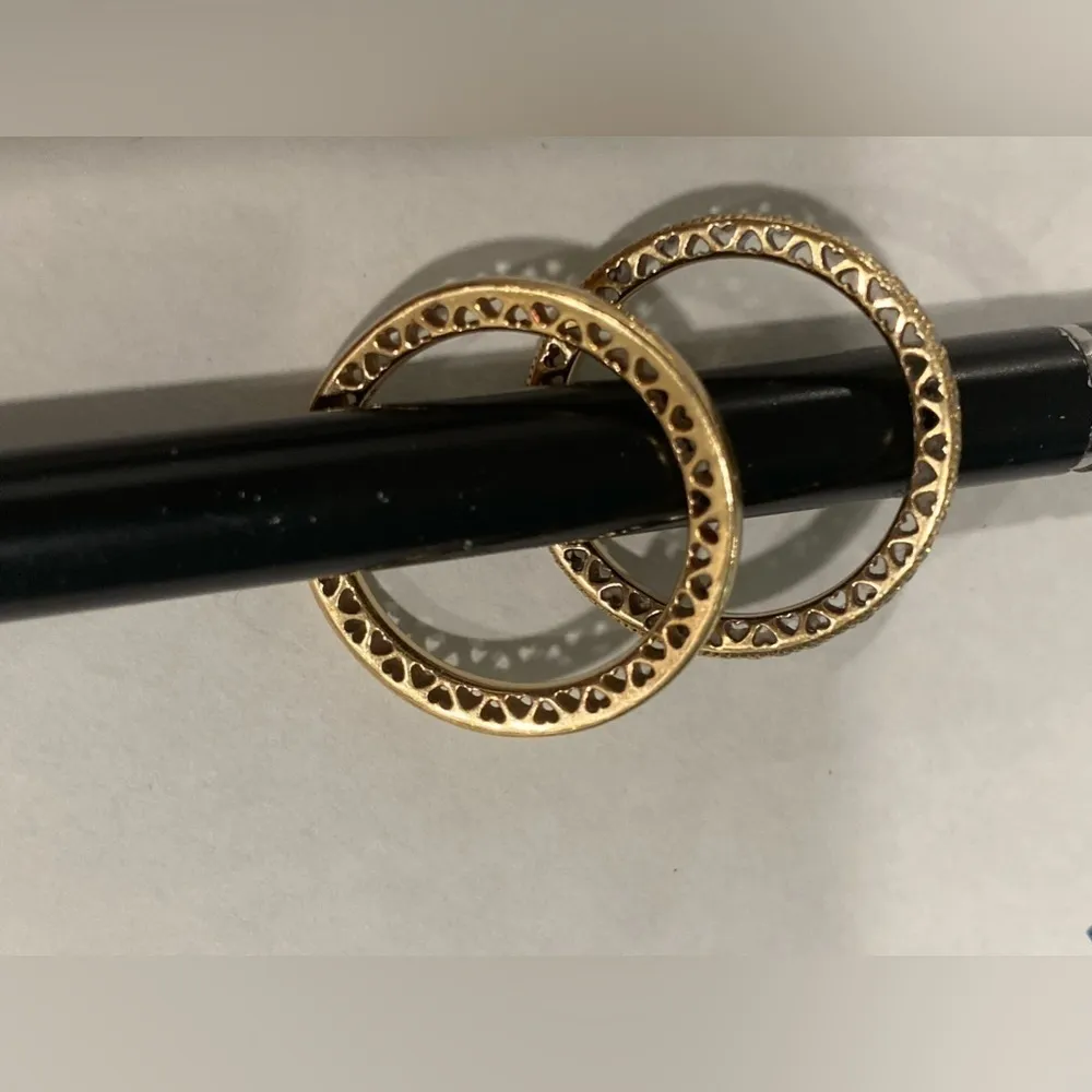 New 2 Pandora Rings 14k Solid Gold Size 7 Cubic Zirconia and Polished - Image 5