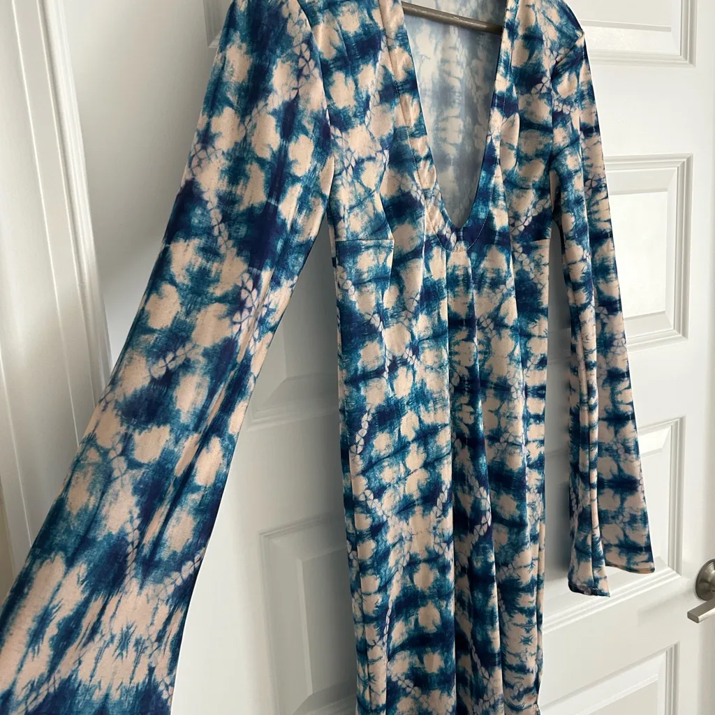 Skatie Indigo Maxi Dress Blue Cream Size S - Image 10