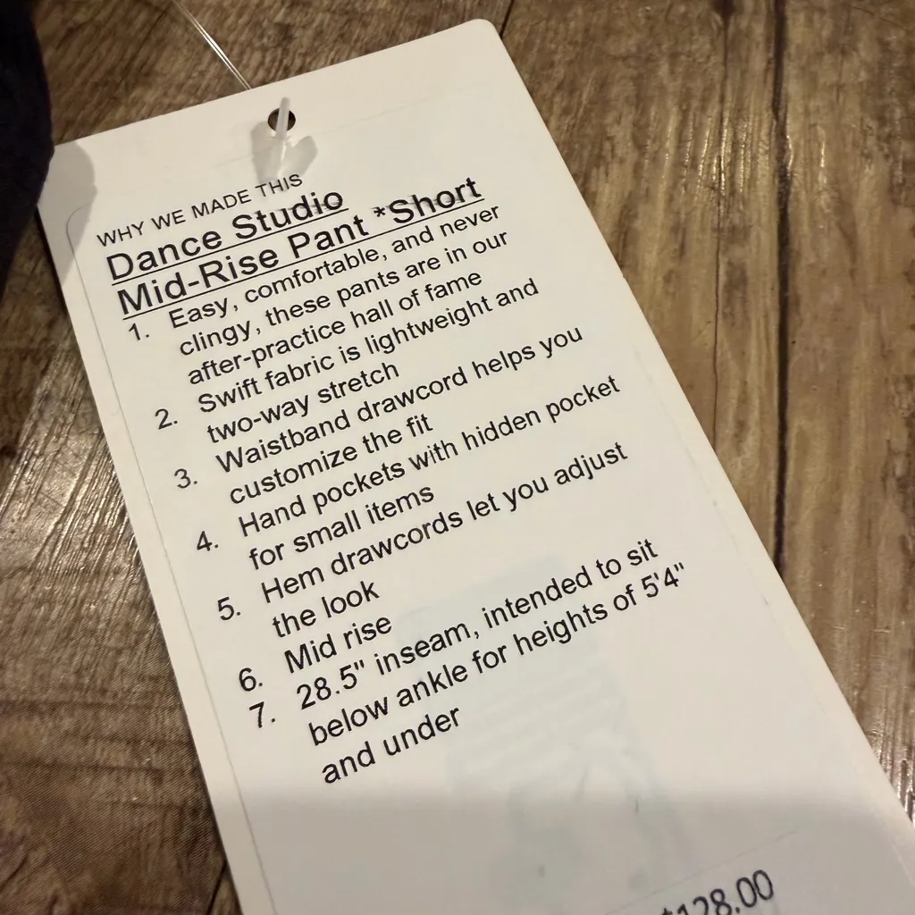 NWT Lululemon Dance Studio Mid-Rise Pant *Short Size 6 - Image 5