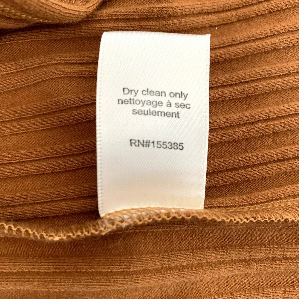 NWT Ronny Kobo Mora Textured Ribbed Maxi Dress in Whiskey Brown Size XL - Image 11