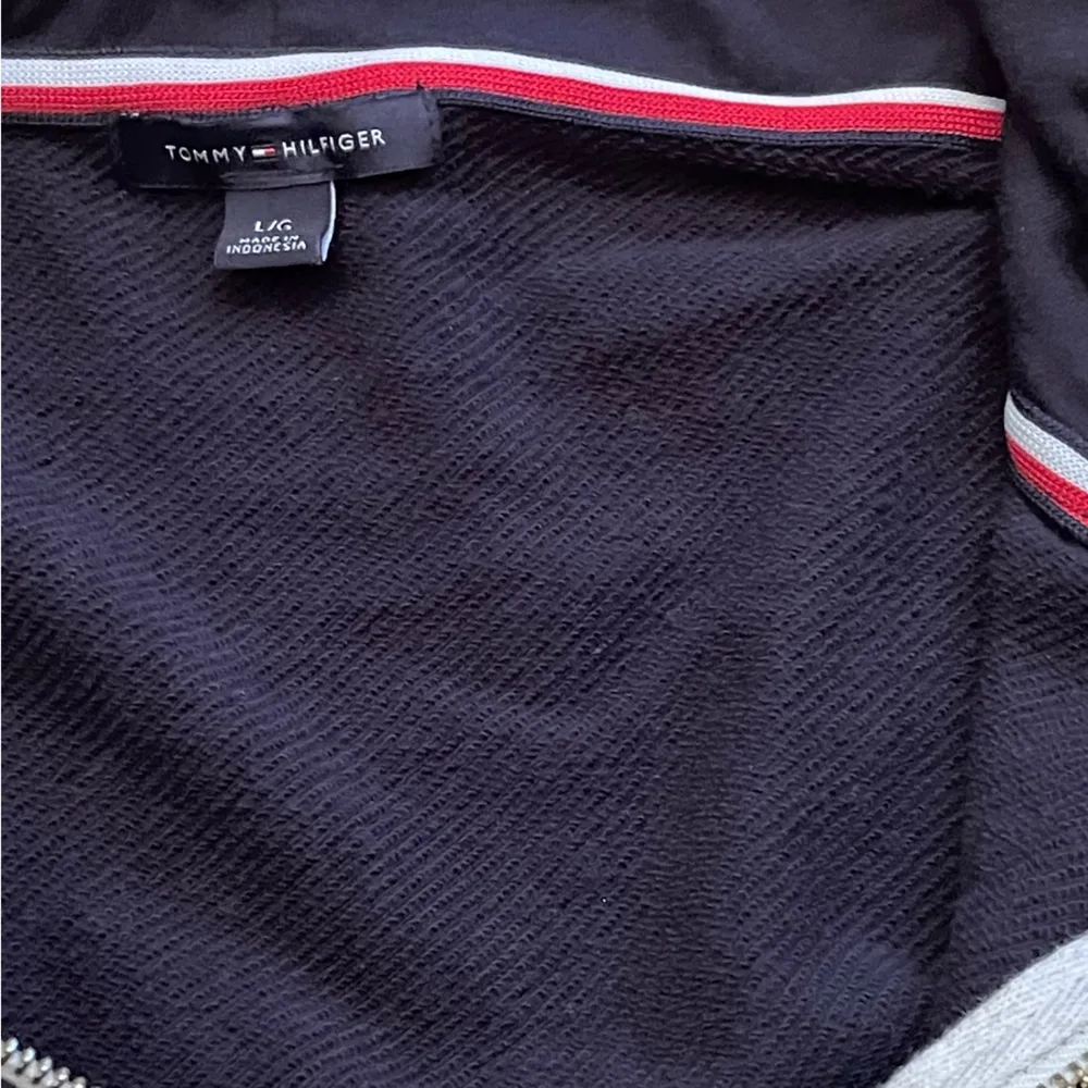 Tommy Hilfiger Women's French Terry Hoodie Full Zip Dark Blue Navy Sz L - Image 13