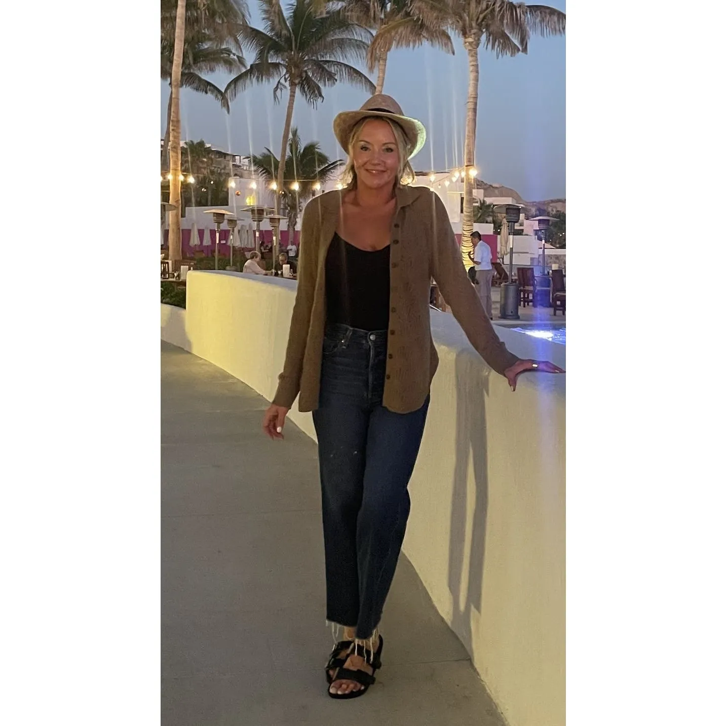 NAADAM Brown Pointelle Wool Cashmere Knit Button Down Sweater size Medium - Image 13