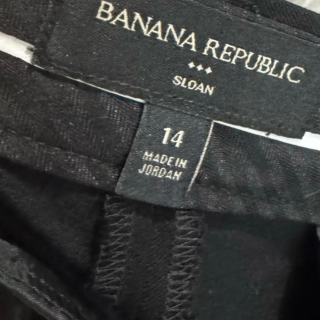 Banana Republic Sloan Black Straight Leg Dress Pants 14 - Image 5