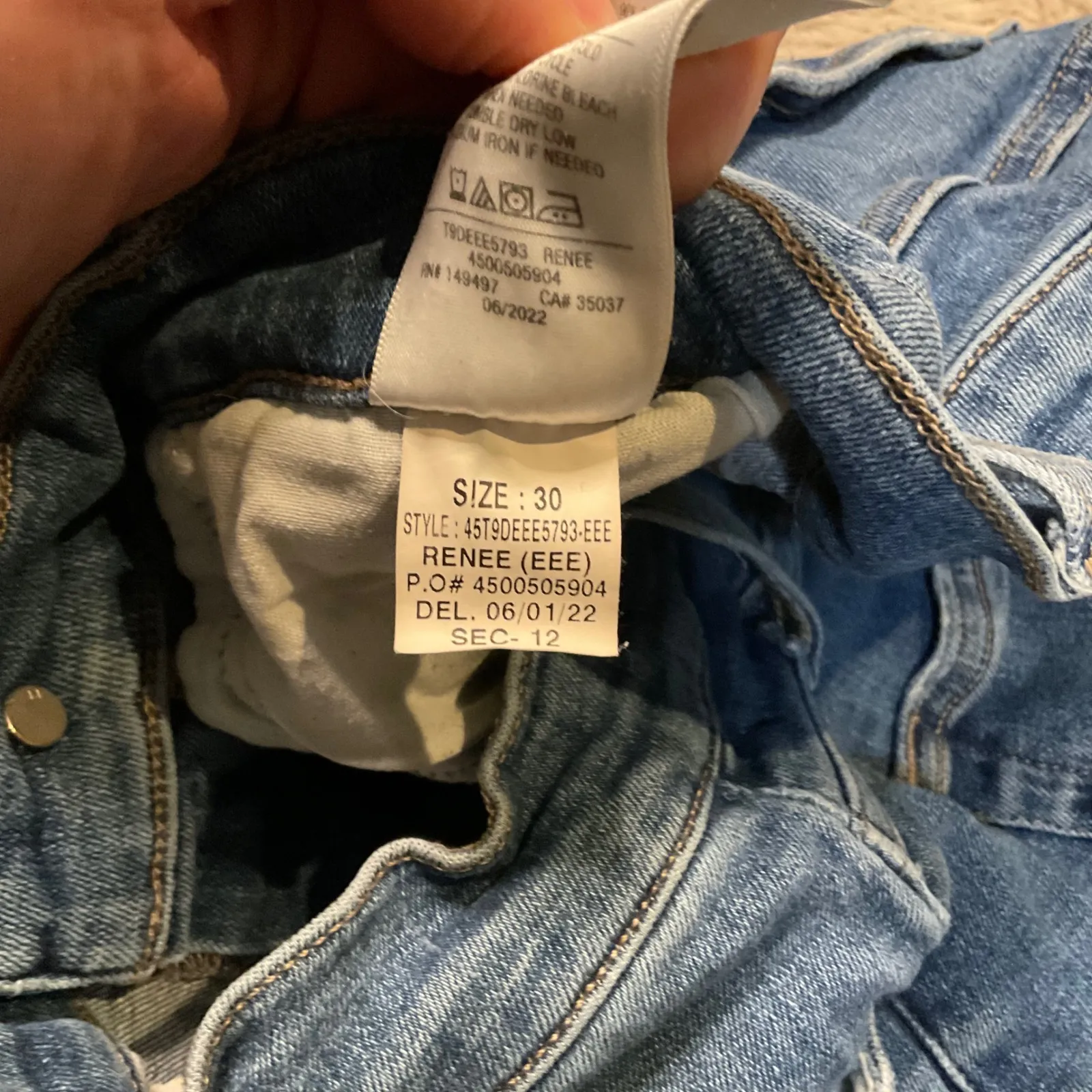 Joes Renee Jeans Size 30 Denim High Rise Wide Leg Raw Hem Medium Blue Womens - Image 4