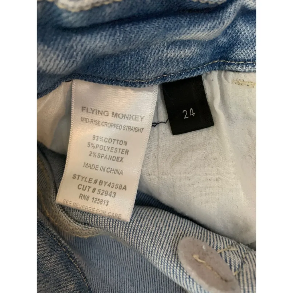 Women's Flying Monkey Blue Ripped Jeans Size 24 - Image 6