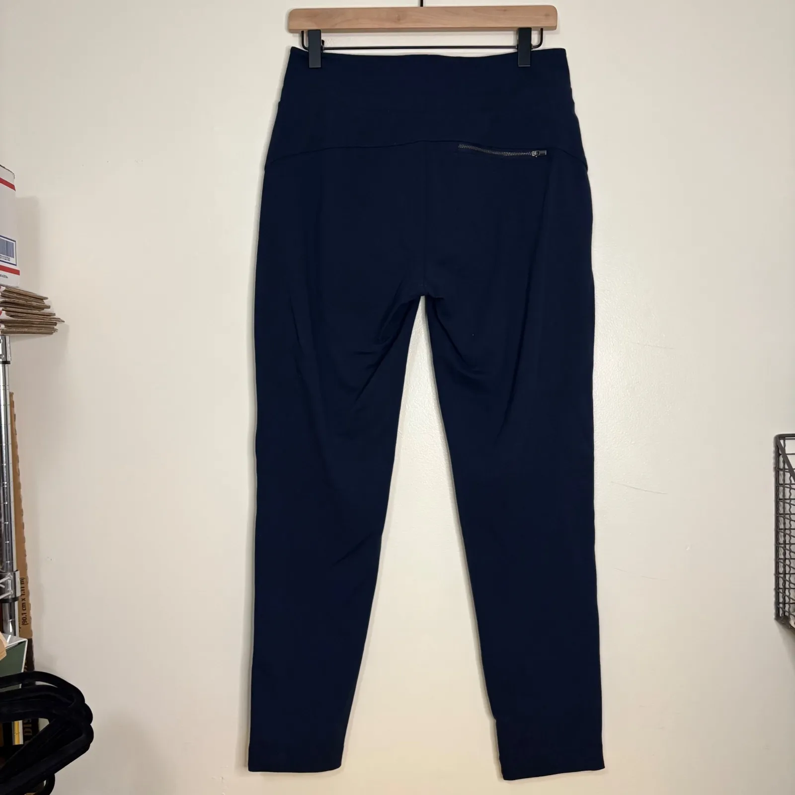 Athleta Small Tall Navy Blue Side Stripe‎ Athletic Jogger Lounge Pants - Image 7