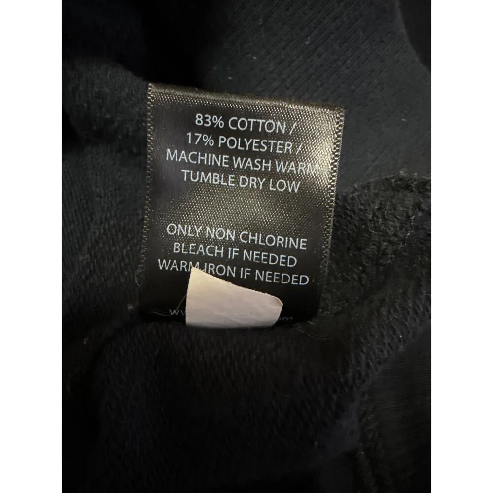 Carbon38 Black Long Sleeve Chain Drawstring Hoodie Crop Sweatshirt Sweater Top S - Image 6