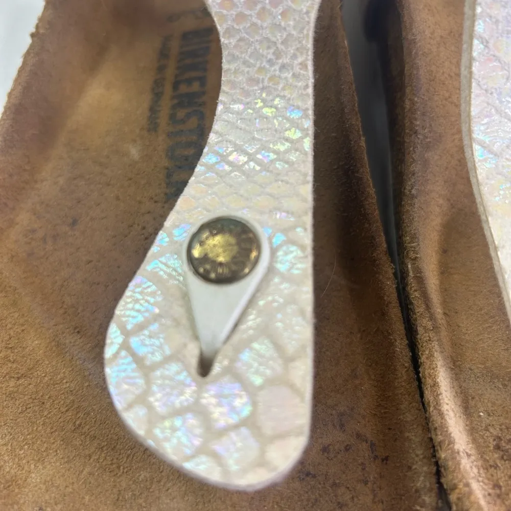 Birkenstock birko flor Gezah Iridescent snake print Sandals size women’s 9 - Image 8