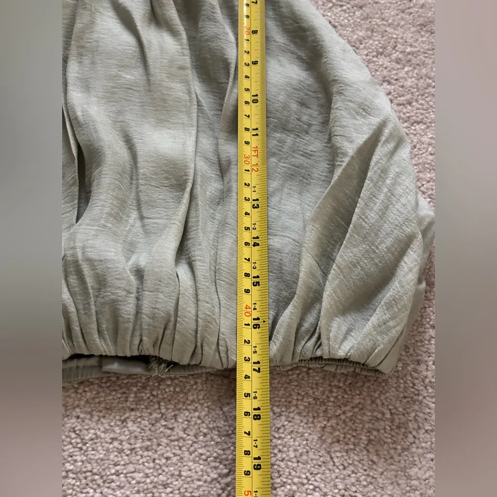 Mable Sage Green Halter Bubble Hem Top - Image 7