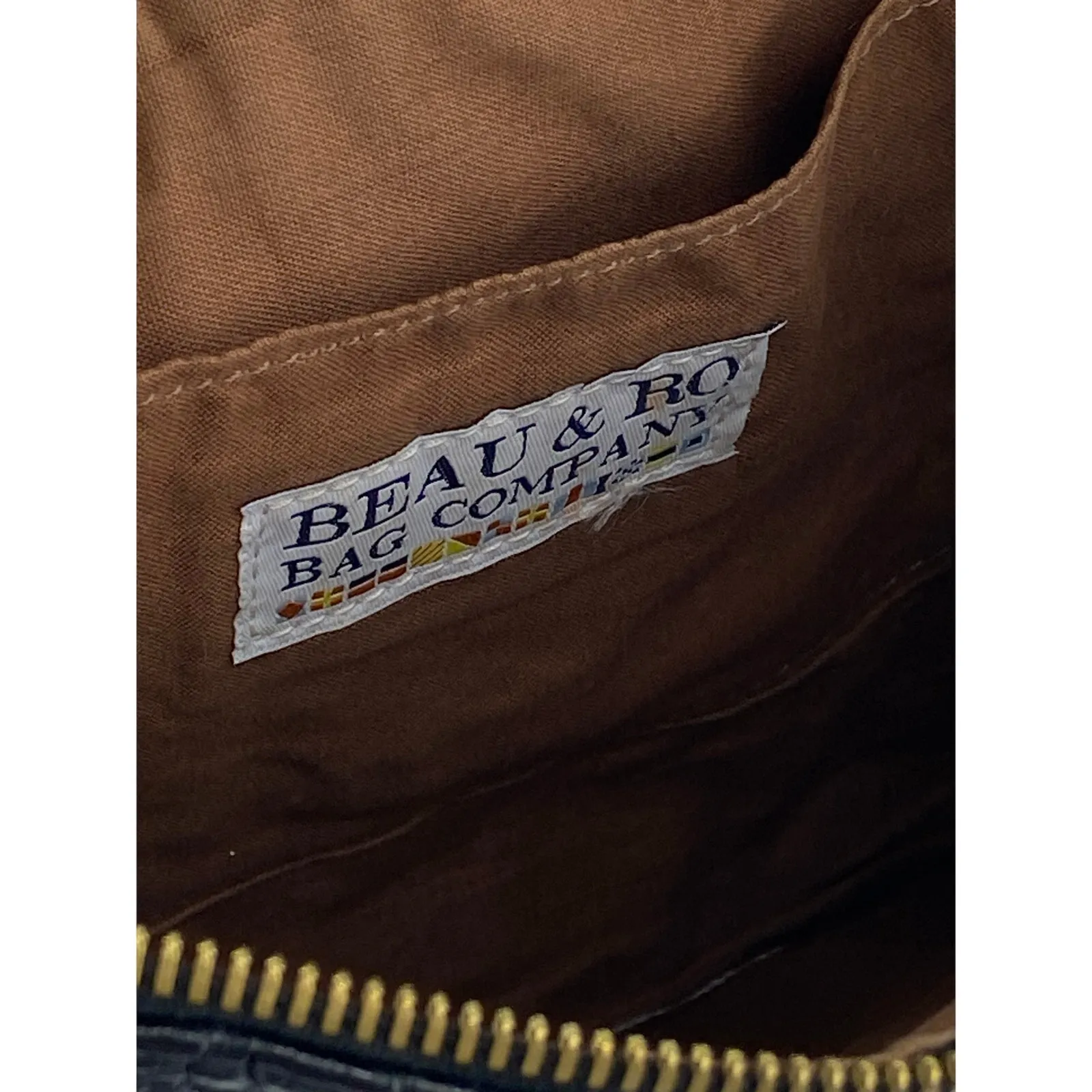 Beau & Ro Womens Black Croc Faux Leather Vegan Crossbody Clutch Purse Handbag OS - Image 6