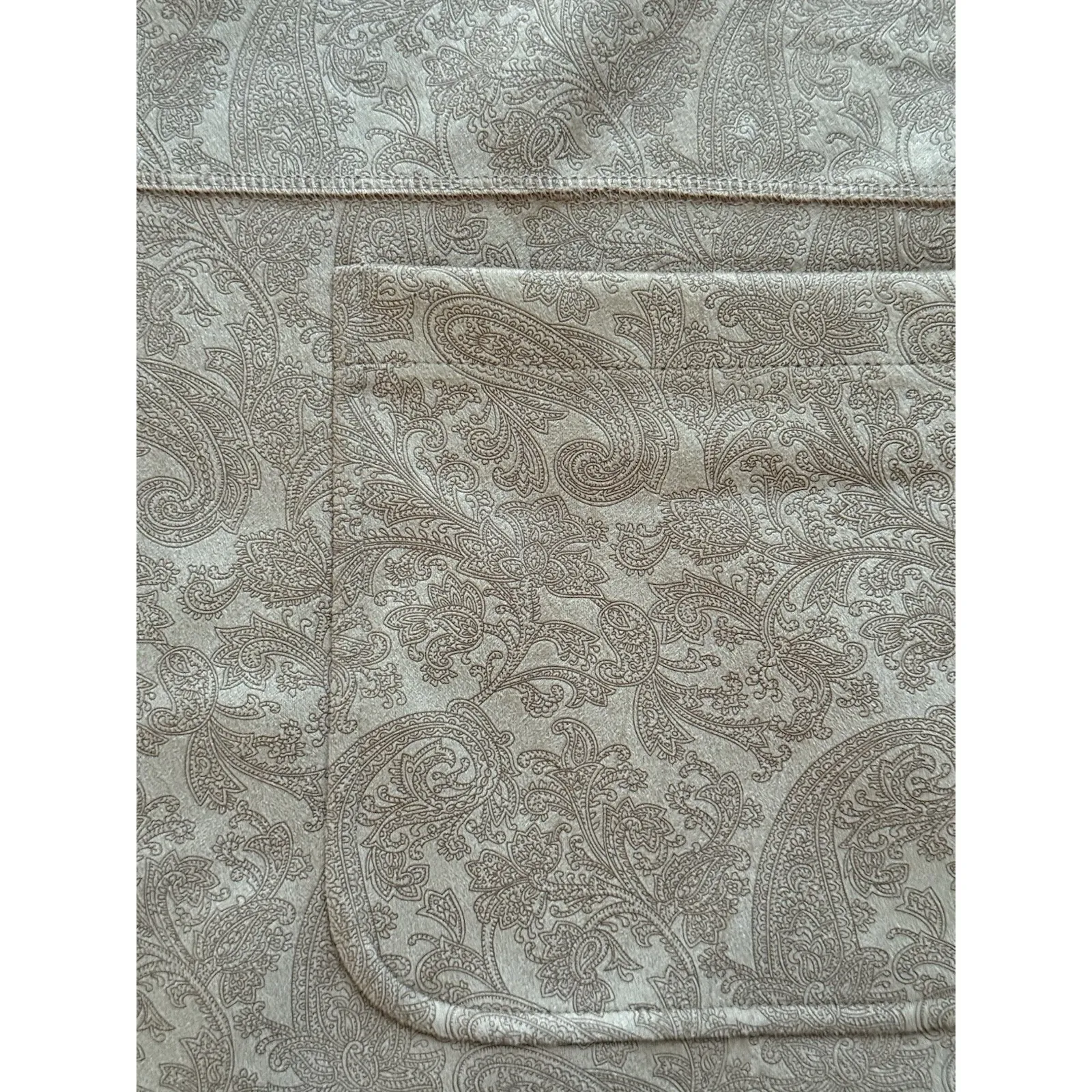 Soft Surroundings Malika Jacket Womens 1X Brown‎ Faux Suede Driftwood Paisley - Image 6