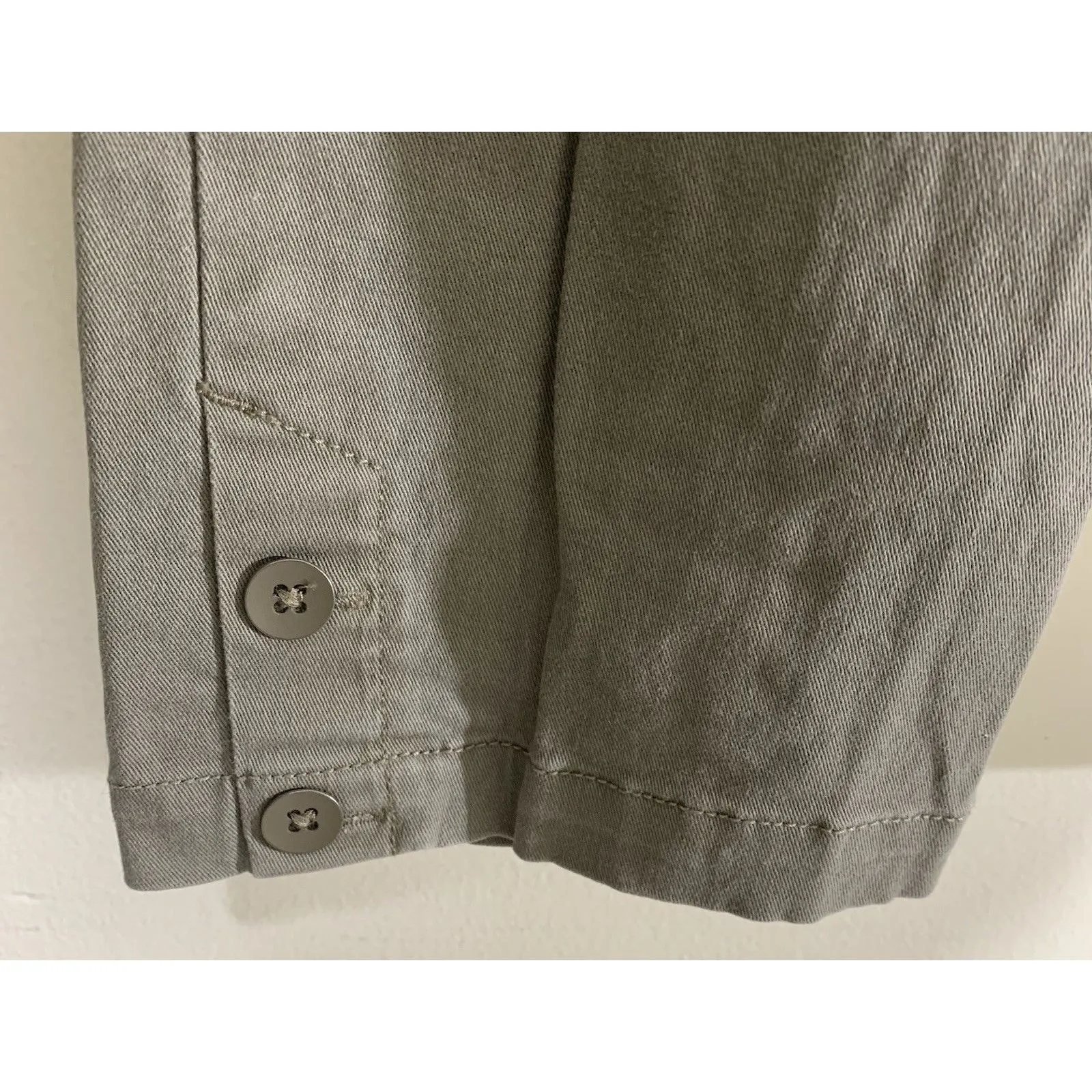 Dalia Collection Modern Fit Cropped Pants Size 6 Green Stretch Button Ankle - Image 4