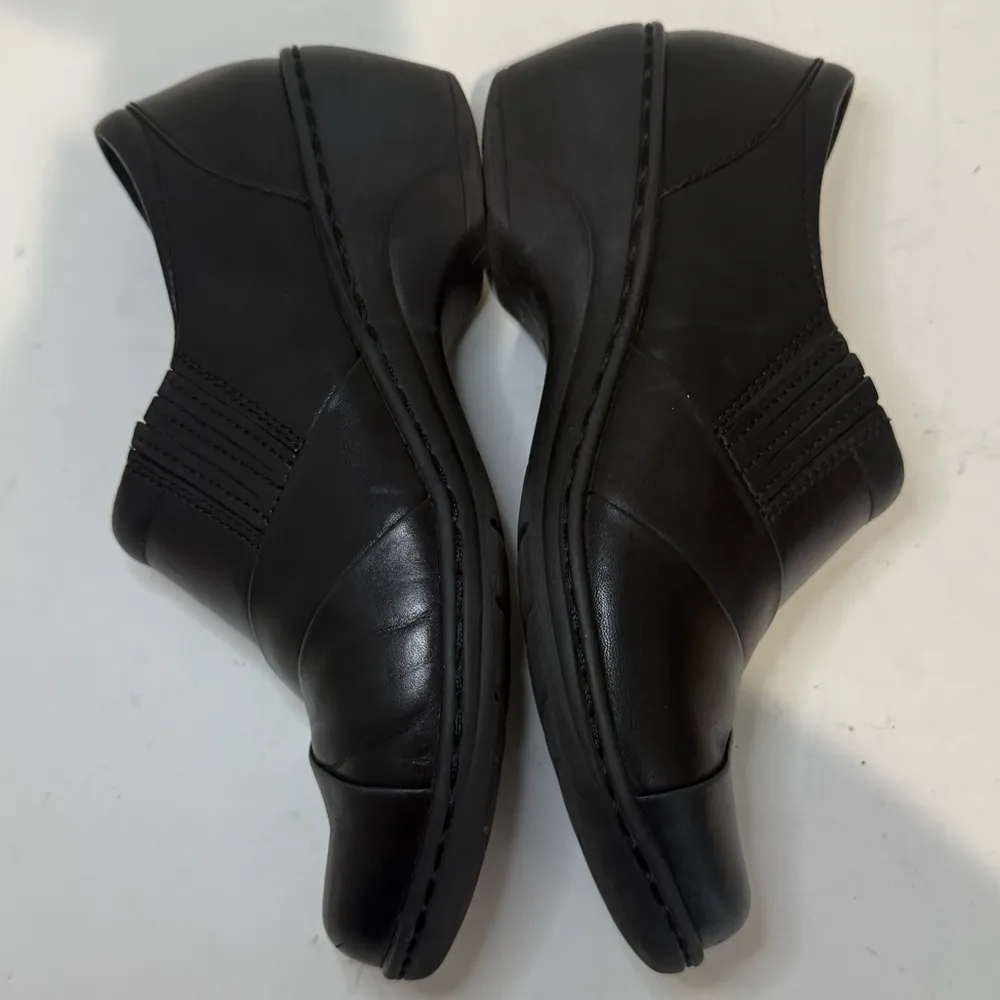 Clarks Channing Essa Clogs Slip On Black Leather Size 6.5 - Image 6